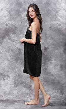 IBD 100% Cotton Black Terry Cloth Spa Wrap - IBD Boutique