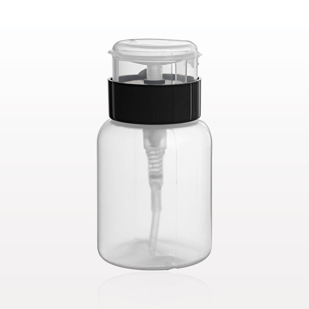 IBD One-Touch Dispensing Bottle with Locking Flip Top Cap, Natural and Black (150 ml/5 oz.) - IBD Boutique