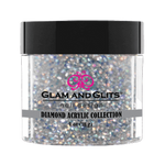 Glam and Glits Diamond Acrylic Platinum 1oz DAC43