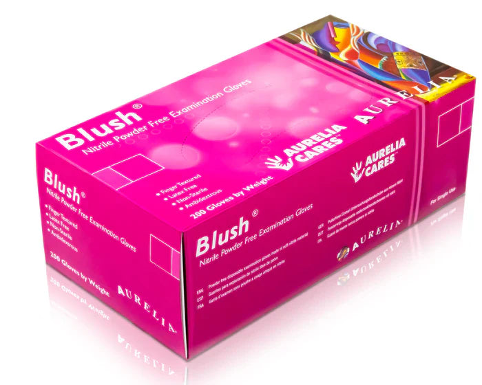 Aurelia Blush Nitrile Exam Gloves Powder Free Pink 200/Pkg Medium78887