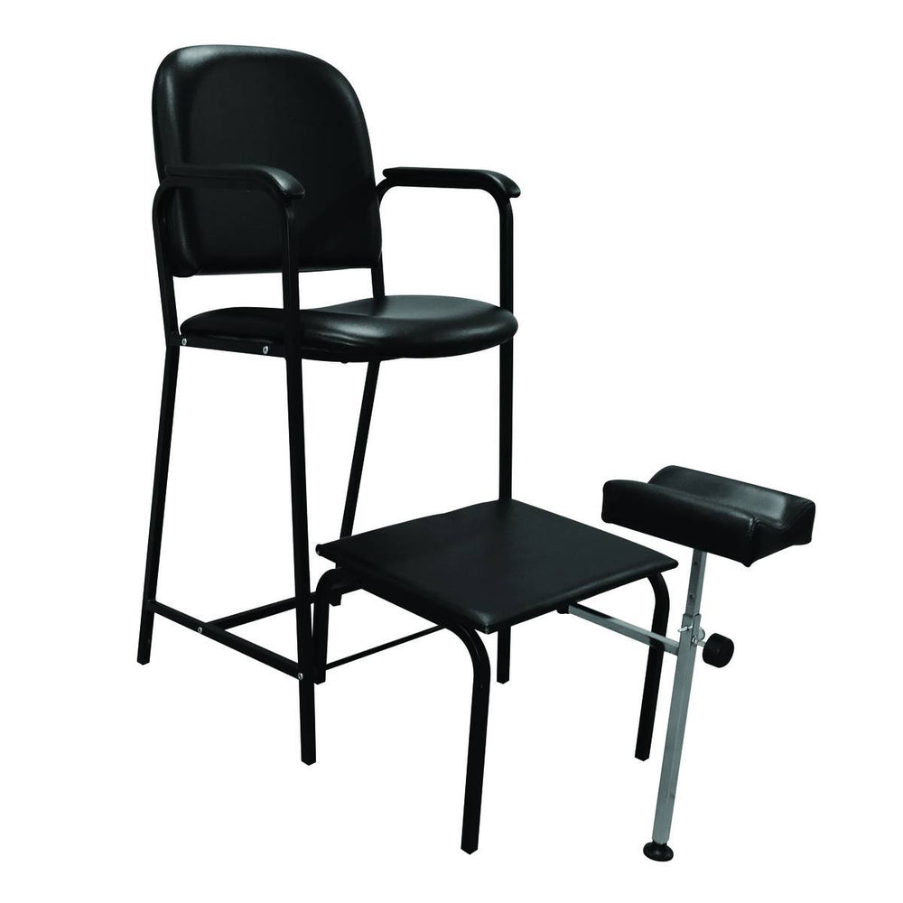 GD Pedicure Chair with Foot Rest Black D-2001B