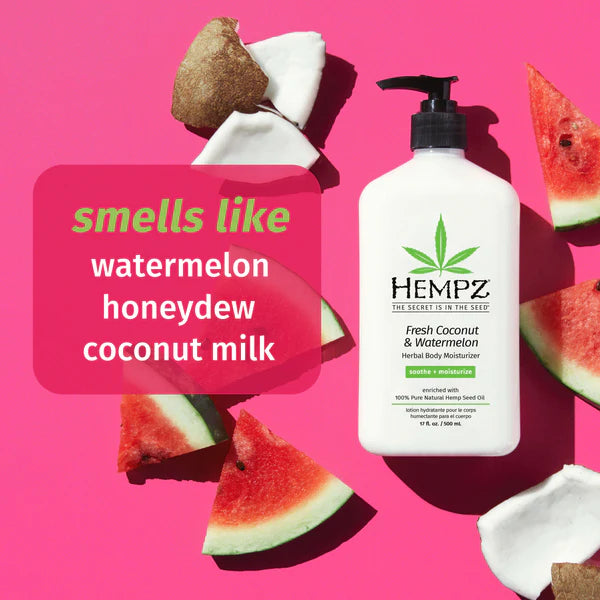 HEMPZ Fresh Coconut & Watermelon Herbal Body Moisturizer 17oz