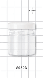 Jar with White Cap Clear