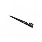 Credo Tweezers with Eyebrow Brush 9cm Stainless/Black