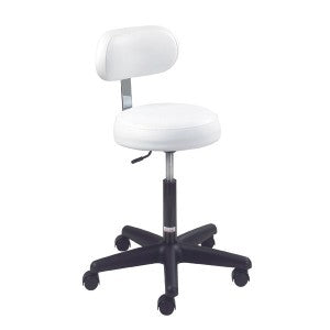 EQUIPRO Round Air Lift Stool with Backrest 31200