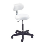 EQUIPRO Round Air Lift Stool with Adjustable Backrest 31201