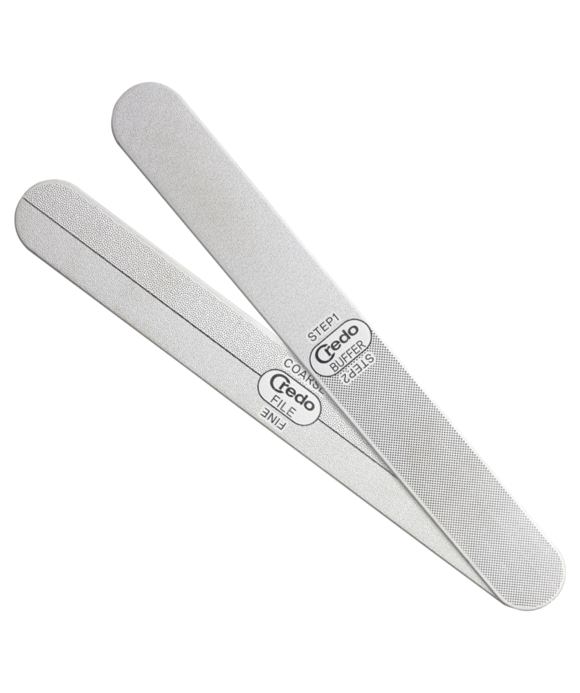 Credo 2-in-1 Metal Nail File and Buffer 150mm Stainless
