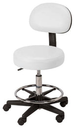 EQUIPRO Round Air Lift Stool with Backrest EL-312
