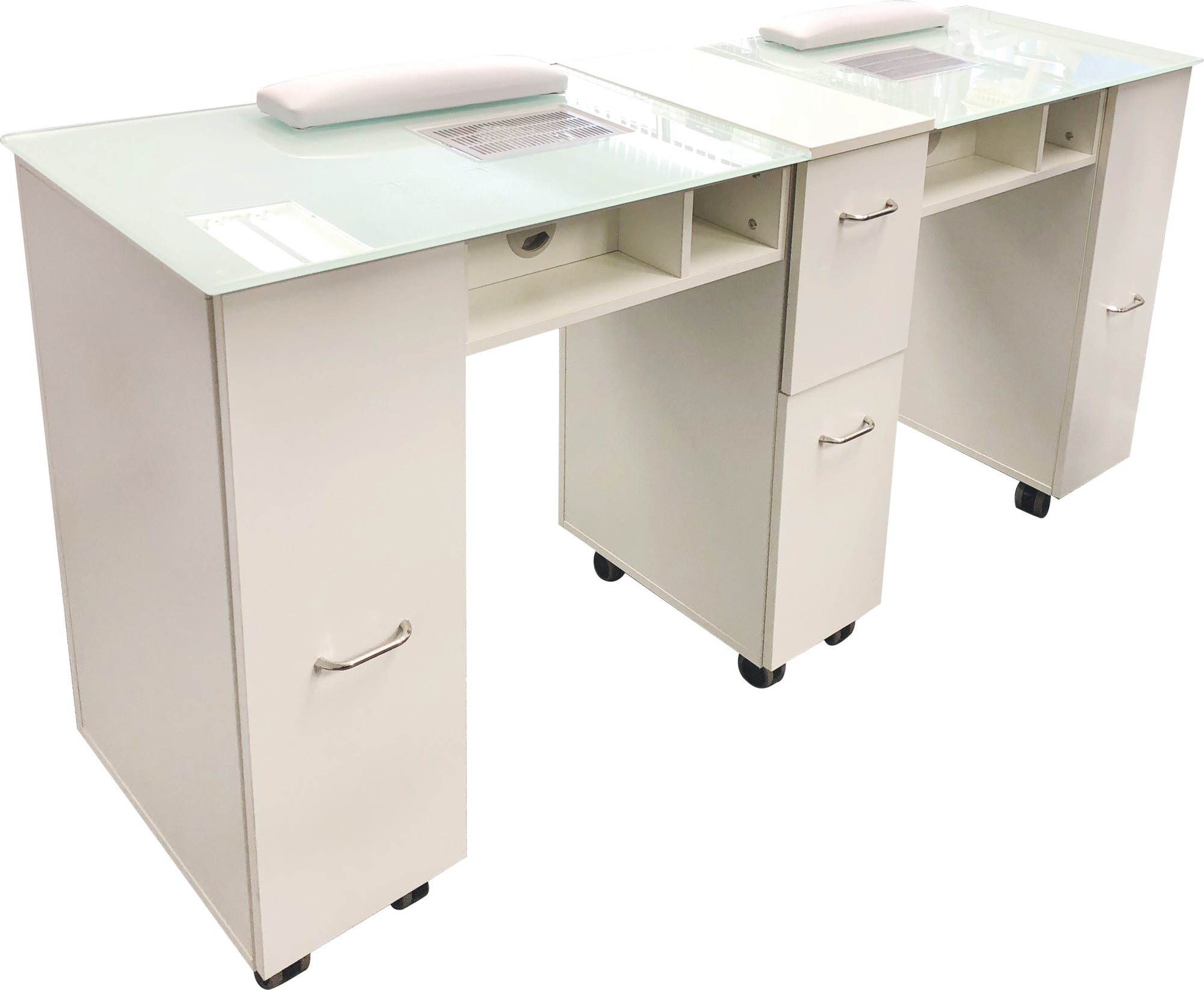 GD Double Manicure Table with Vent GD3585V International Beauty Depot