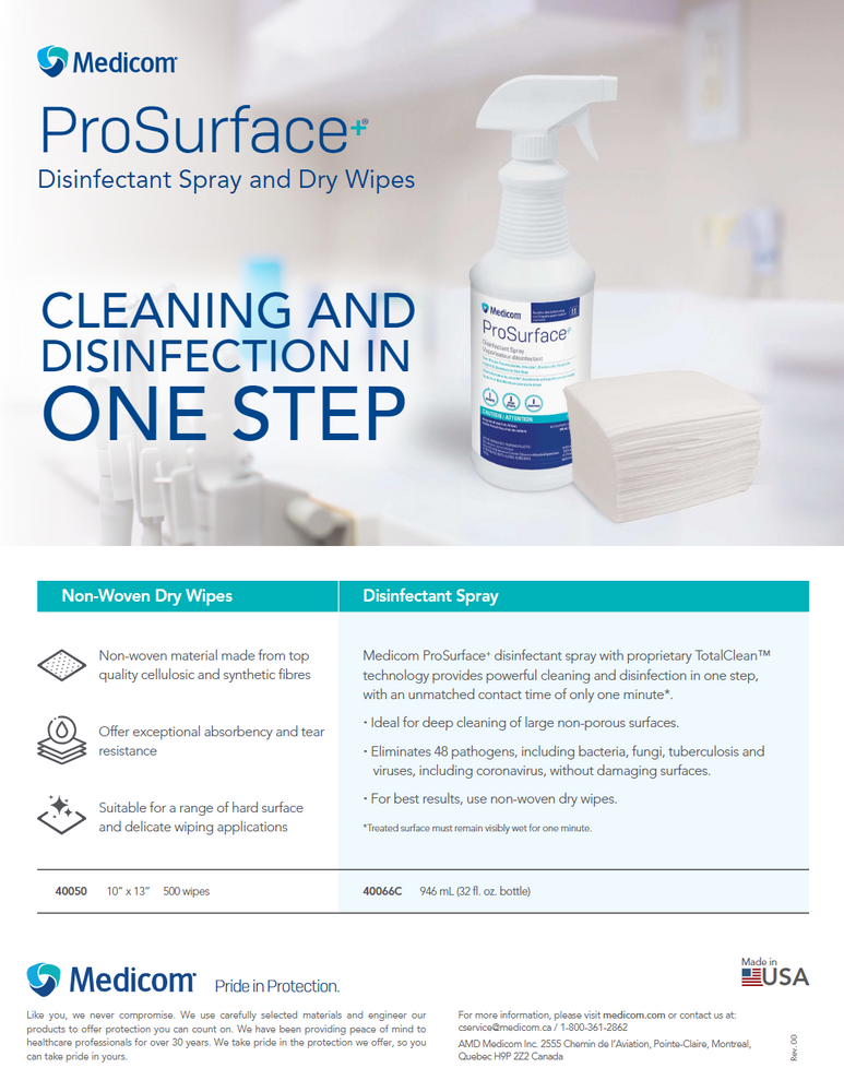 Medicom Prosurface plus Disinfectant Spray 32Oz