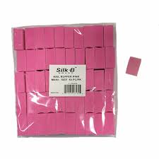 Silk B Mini Nail Buffers Pink 50pk NBN